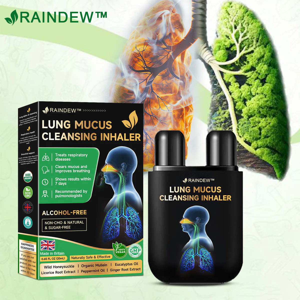 Raindew™ Lung Mucus Cleansing Inhaler(💝 Help smokers cleanse their lungs💝)