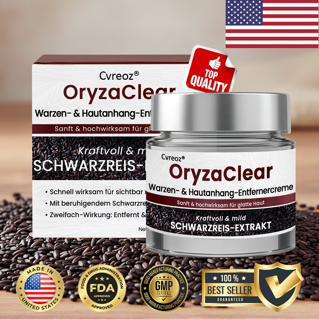 ⭐ Cvreoz® OryzaClear – Black Rice Power Cream for Skin Tags & Bumps · Gentle Plant-Based Softening Formula