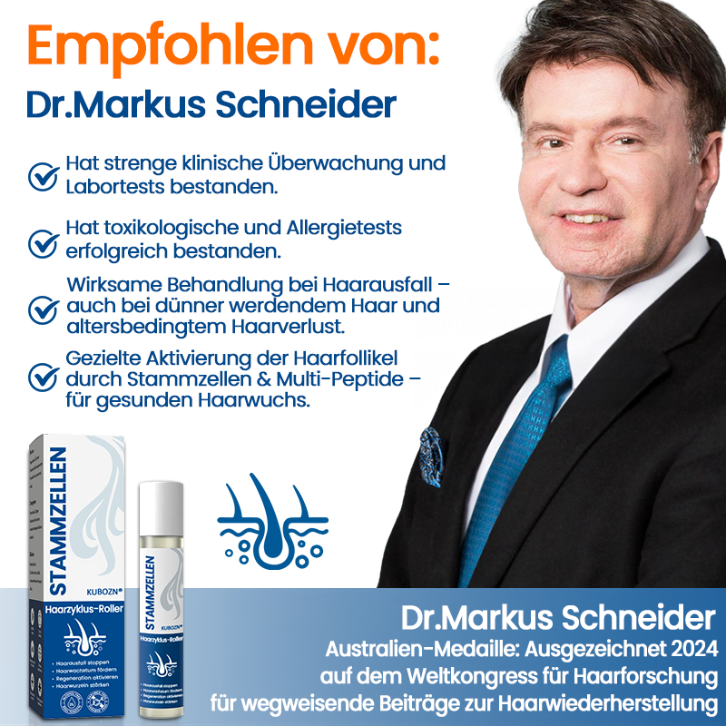 ✅Offizieller Shop: KUBOZN® STAMMZELLEN Haarzyklus-Roller (Haarwuchs-Roller mit pflanzlichen Stammzellen & Multi-Peptiden)