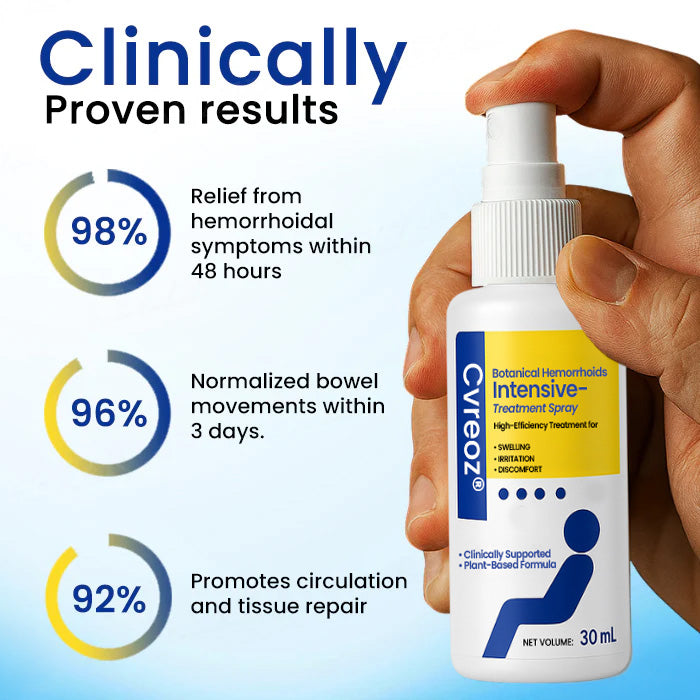 🔥 Official Store: INSTANT Pain Relief! 🌿Cvreoz® Botanical Hemorrhoids Intensive-Treatment Spray