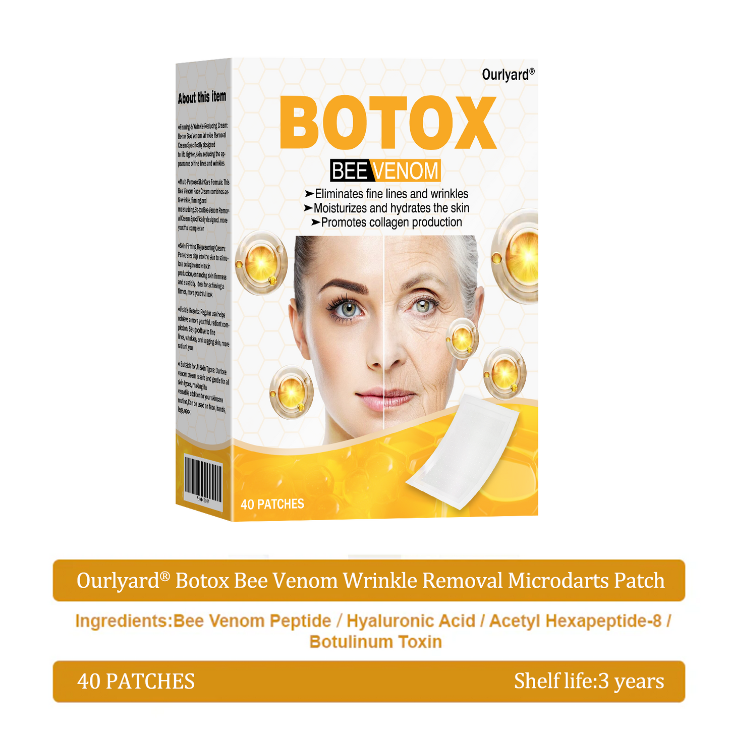 (🔥Made and Shipped from UK✅) Ourlyard® Botox Bee Venom Wrinkle Removal Microdarts Patch- LAST DAY 60% OFF