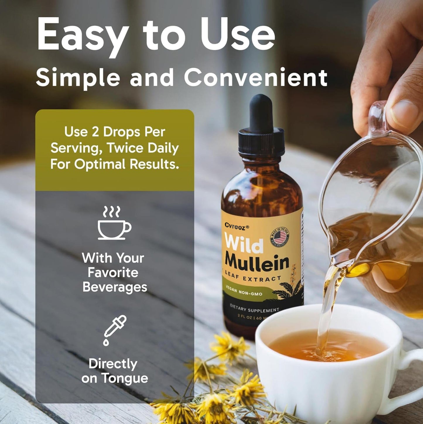 New Maximum Potency Mullein Drops For Cough Control & Lung Rejuvenation