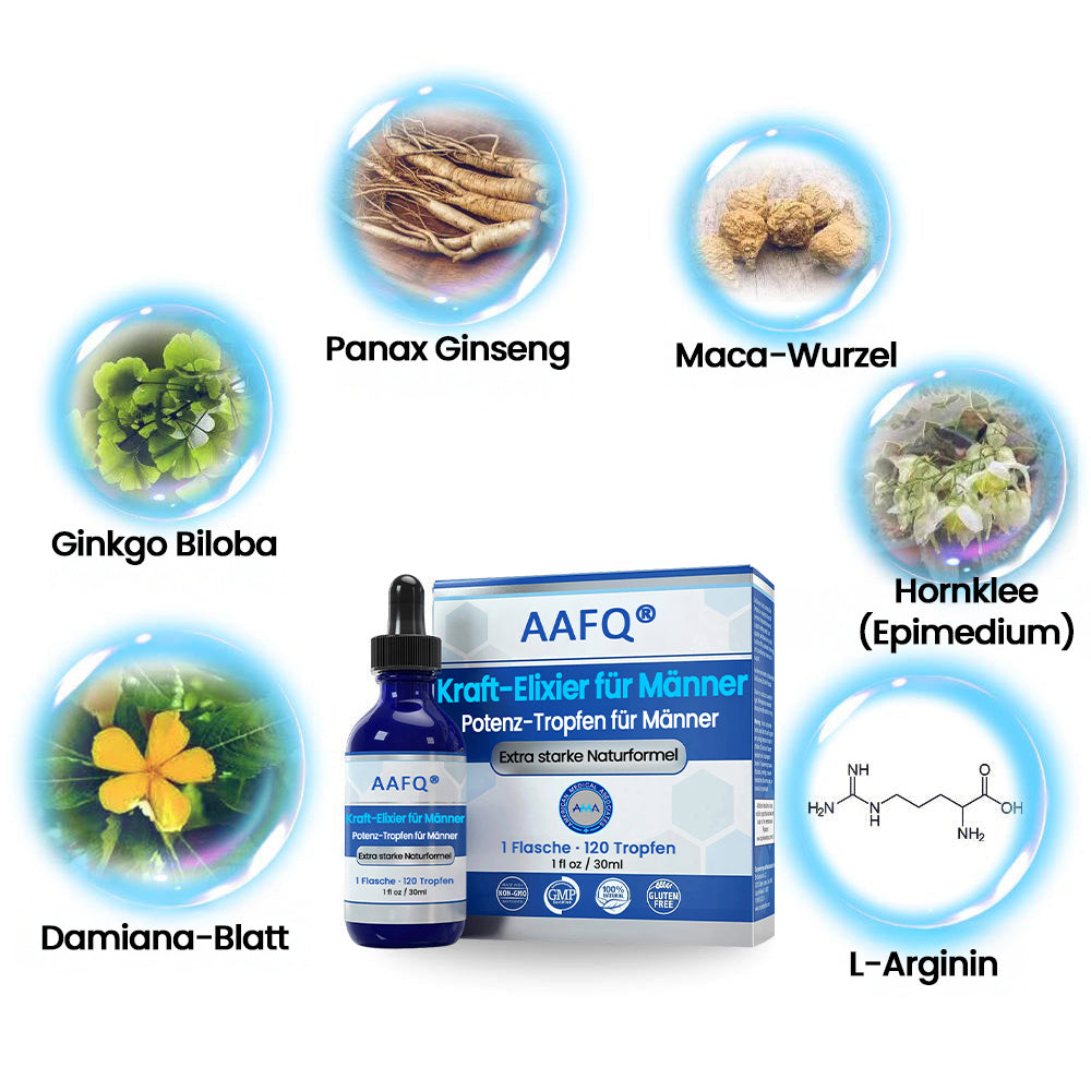AAFQ® Male Power Drops – Härter. Länger. Männlicher.
