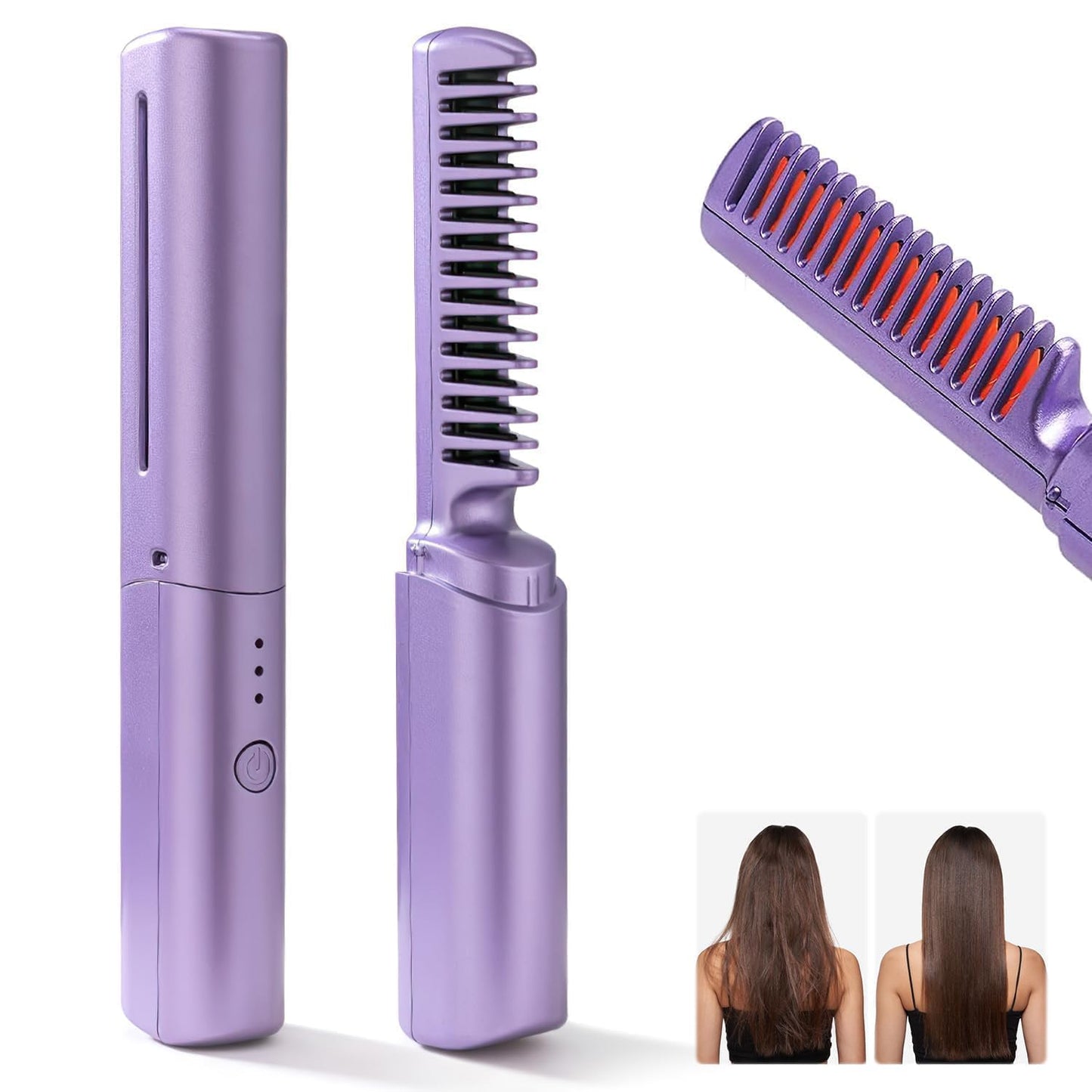 Velmors™ Portable Hair Straightener Brush