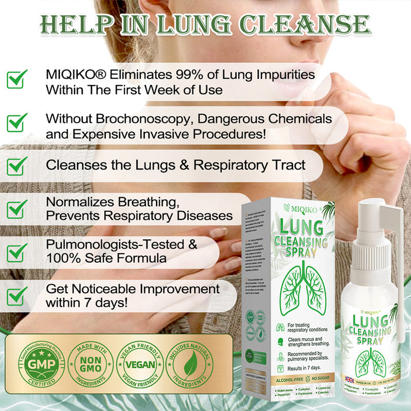 😍✨MIQIKO® Advanced Lung Cleansing Spray, Clean the lungs ＆ respiratory tract🫁
