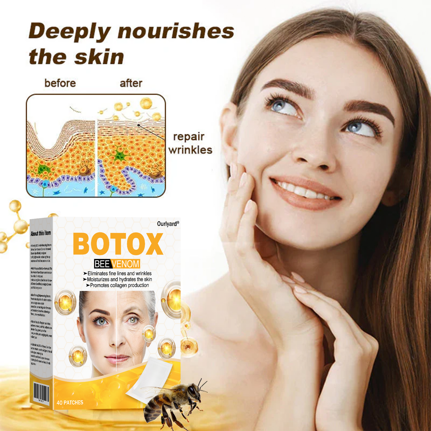 (🔥Made and Shipped from UK✅) Ourlyard® Botox Bee Venom Wrinkle Removal Microdarts Patch- LAST DAY 60% OFF