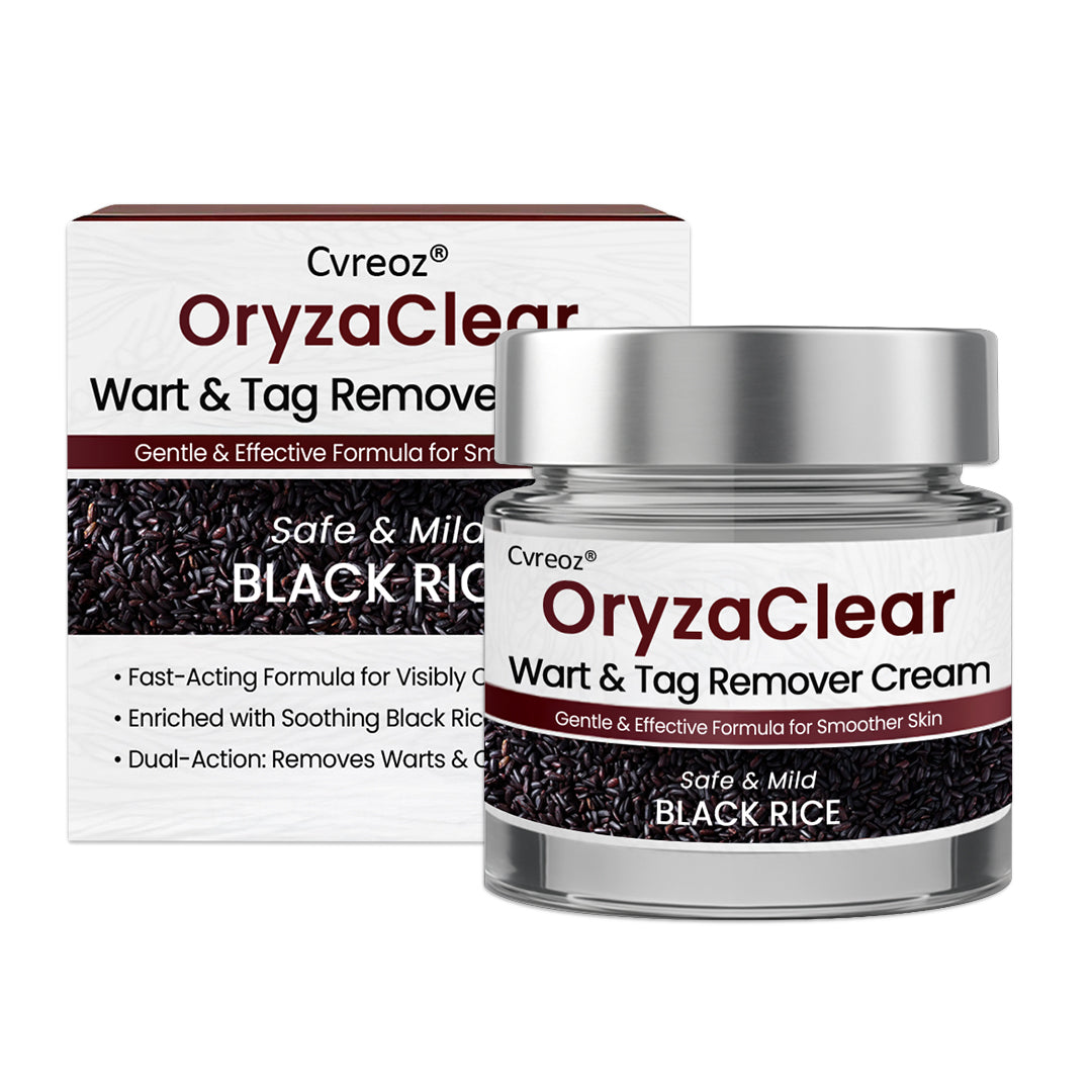 ⭐ Cvreoz® OryzaClear – Black Rice Power Cream for Skin Tags & Bumps · Gentle Plant-Based Softening Formula