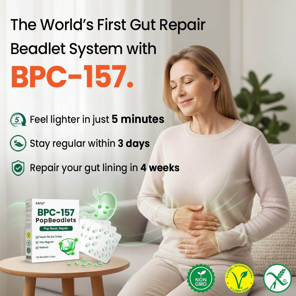AAFQ® BPC-157 Gut Repair Beadlets — 5 Min Relief, 3 Day Regularity, 4 Week Repair