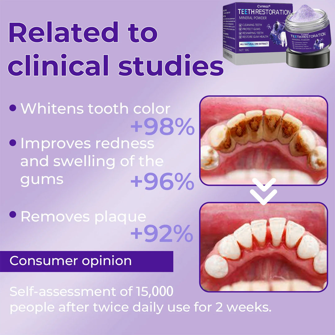 5视频🦷Cvreoz® Dental Repair Mineral Powder >> 🔥Buy 1 Get 1 Free🔥