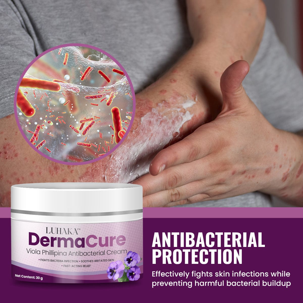 Luhaka™ DermaCure Viola Phillipina Antibacterial Cream_Ultra3