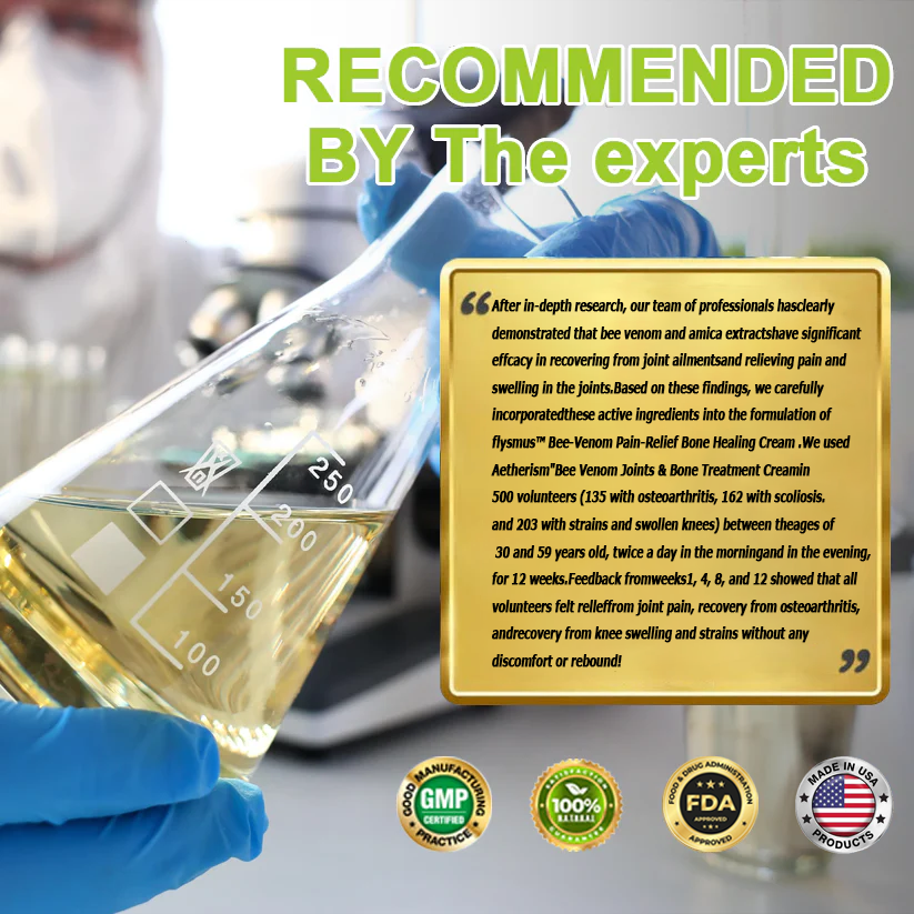 ✅Official Store: flysmus™ Bee-Venom Pain-Relief Bone Healing Cream👨‍⚕️United States Pharmacopeia (USP) Approved(Reducing joint swelling, pain, stiffness, warmth,redness,  soreness, and joint fatigue)